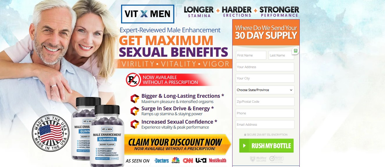 VitXMen Male Enhancement Gummies Reviews