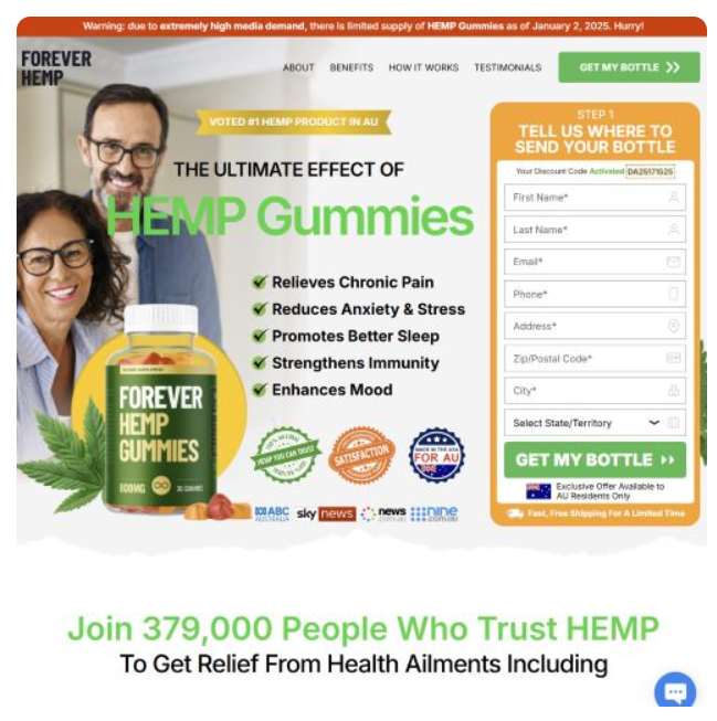 Forever Hemp Gummies Australia