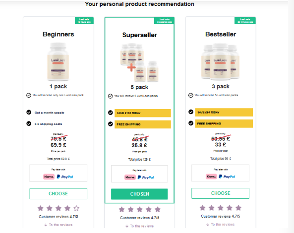 LumiLean Pricing