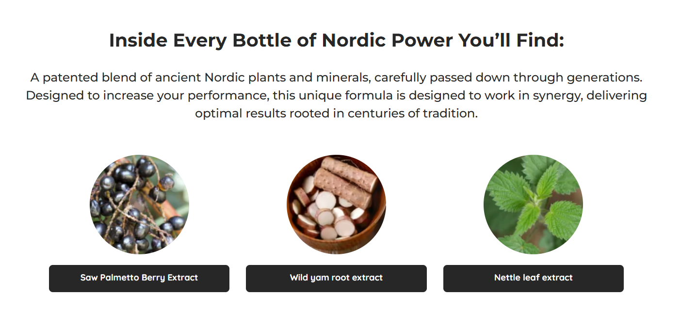 Nordic Power ingredients